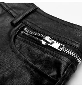 Black Leather Imitation 'Dementor' Pants