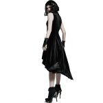 Black Velvet Asymmetric 'Bara' Dress