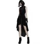 Black Velvet 'Bara' Asymmetric Dress