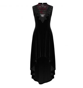 Black Velvet 'Bara' Asymmetric Dress