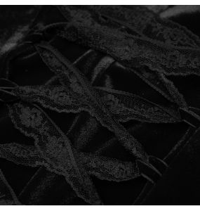 Robe Asymétrique 'Bara' en Velours Noir