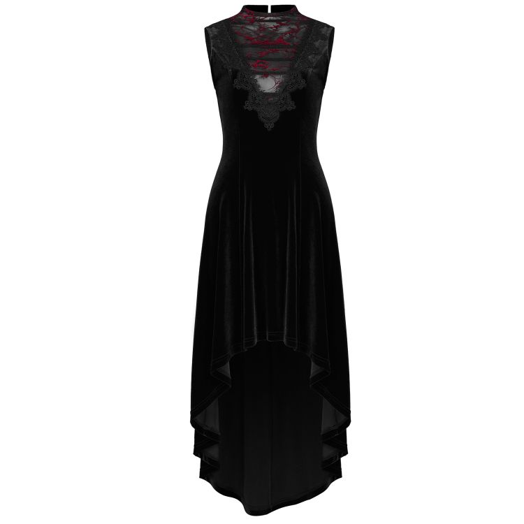 Black Velvet 'Bara' Asymmetric Dress