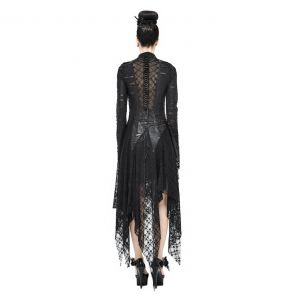 Black 'Dragon Spine' Gothic Dress