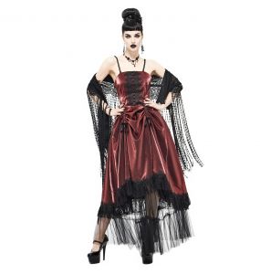 Red 'Narcissa' Gothic Dress