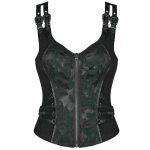 Black and Green Jacquart 'Poison' Top Corset