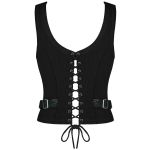 Black and Green Jacquart 'Poison' Top Corset