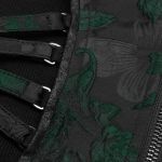 Black and Green Jacquart 'Poison' Top Corset
