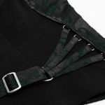 Black and Green Jacquart 'Poison' Top Corset