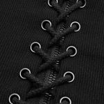 Black and Green Jacquart 'Poison' Top Corset