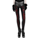 Black and Red 'Soiree Gothic' Leggings