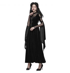 Longue Robe Gothique 'Princessa' Noire