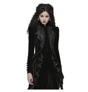 Veste Gothique 'Dark Doll' en Velours Noire