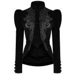 Black 'Dark Doll' Velvet Gothic Jacket