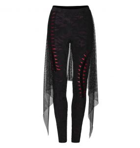 Black and Red 'Goth Flames' Leggings