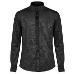Chemise 'Nocturn' en Brocard Noire