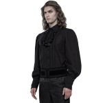 Black 'Lovecraft' Ruffled Shirt with Puff Sleeves