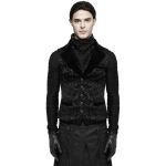 Black Victorian 'Gothic Regent' Brocade Waistcoat