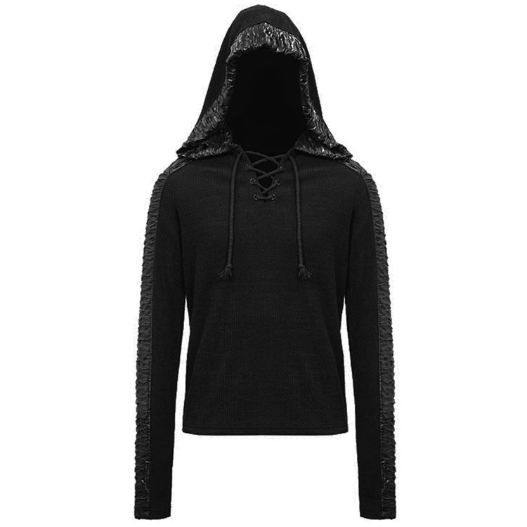 UUYUK Men Irregular Hoodie Stylish Zipper Punk Gothic Sweatshirt Jacket Coat