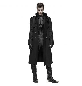 Manteau Style Militaire 'Gotham' Noir