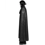Long Manteau Cape Gothique 'Vampyr' Noir