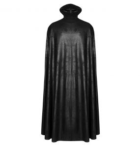 Long Manteau Cape Gothique 'Vampyr' Noir