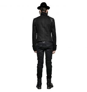 Black 2 in 1 'The Smog' Jacket-Vest