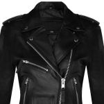 Black Leather 'Buffalo Brando' Females Jacket