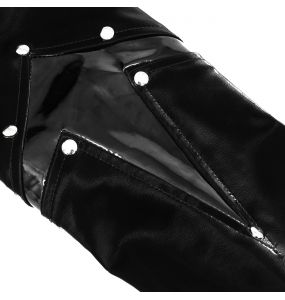 Black Faux Leather 'Draven' Jacket