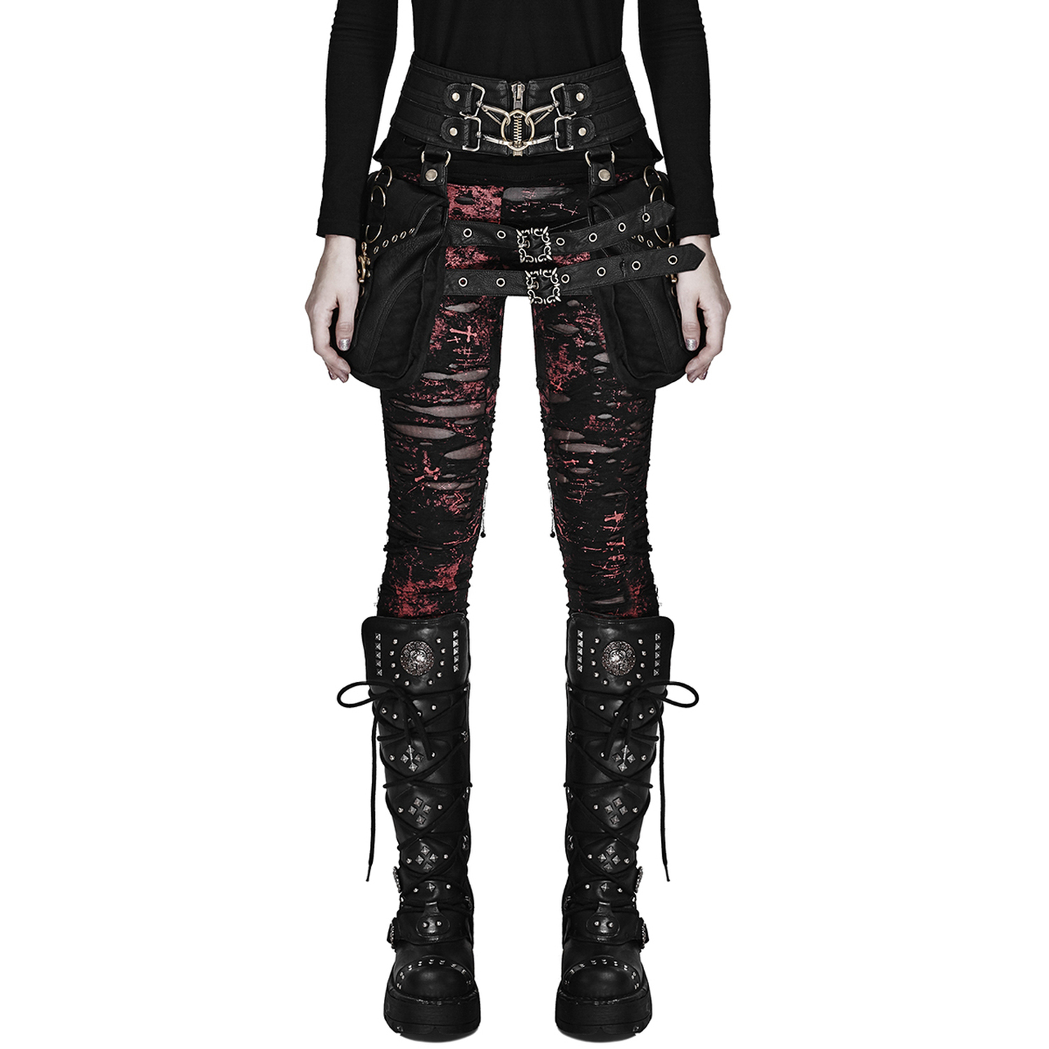 Punk Rave Women's Waistband With Adjustment Buckle Punk Accessories Slim  Girdle