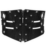 Ceinture 'Badriyah' en Simili Cuir Noir