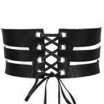 Ceinture 'Badriyah' en Simili Cuir Noir