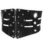 Ceinture 'Badriyah' en Simili Cuir Noir
