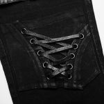 Black 'Gehenna' Deconstructed Denim Pants