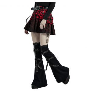Red and Black 'Gehenna' Mini Skirt