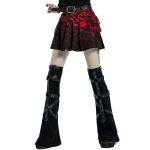 Red and Black 'Gehenna' Mini Skirt