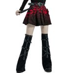 Red and Black 'Gehenna' Mini Skirt