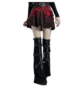Red and Black 'Gehenna' Mini Skirt