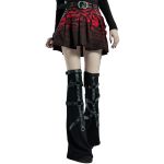 Red and Black 'Gehenna' Mini Skirt