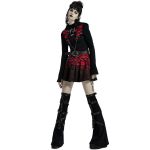 Red and Black 'Gehenna' Mini Skirt