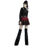 Red and Black 'Gehenna' Mini Skirt