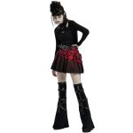 Red and Black 'Gehenna' Mini Skirt