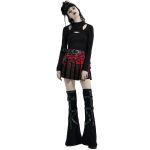 Red and Black 'Gehenna' Mini Skirt
