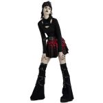 Red and Black 'Gehenna' Mini Skirt