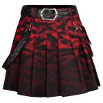 Red and Black 'Gehenna' Mini Skirt