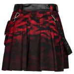 Red and Black 'Gehenna' Mini Skirt