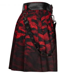 Red and Black 'Gehenna' Mini Skirt