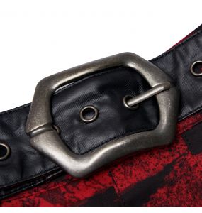 Red and Black 'Gehenna' Mini Skirt