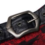 Red and Black 'Gehenna' Mini Skirt