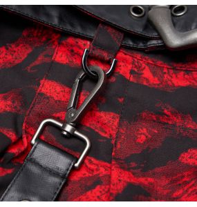 Red and Black 'Gehenna' Mini Skirt