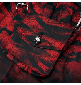 Red and Black 'Gehenna' Mini Skirt